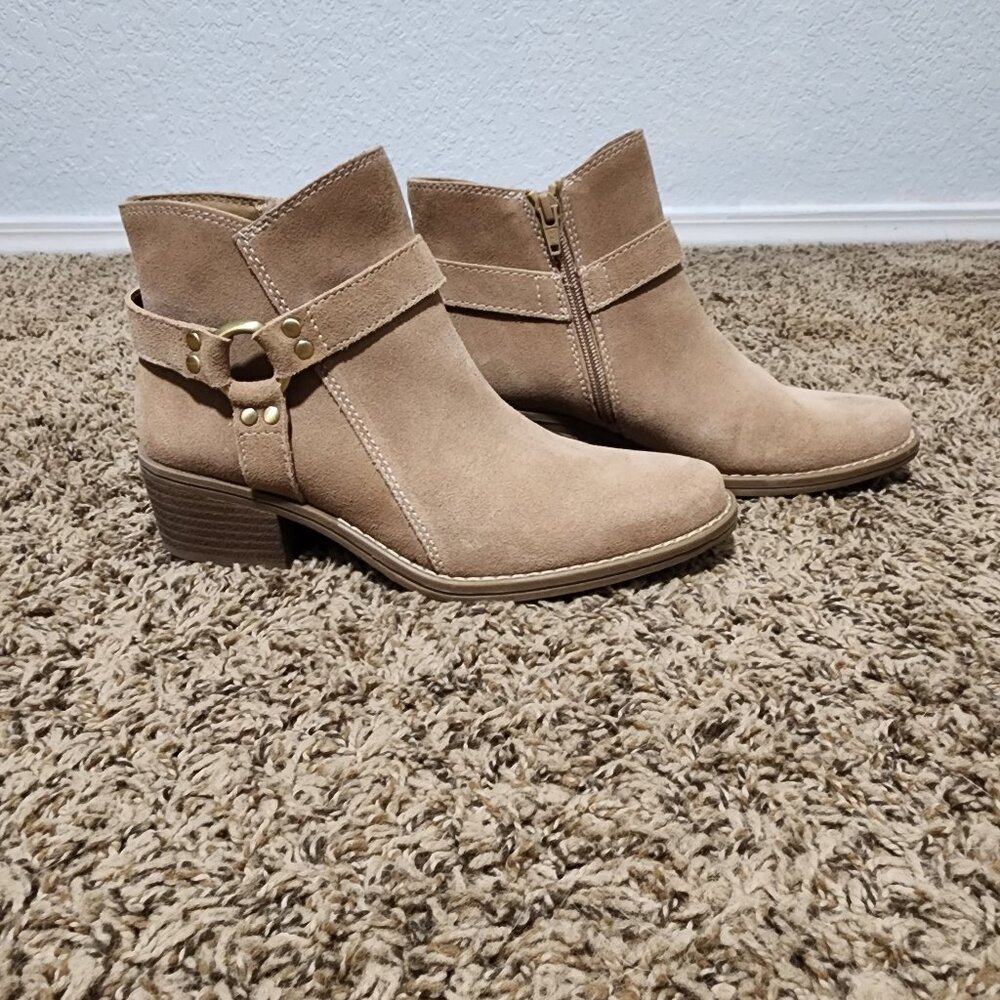 House Of Harlow 1960 Tan/Brown Suede Bootie Size 6.5 Beachwood Boho Western